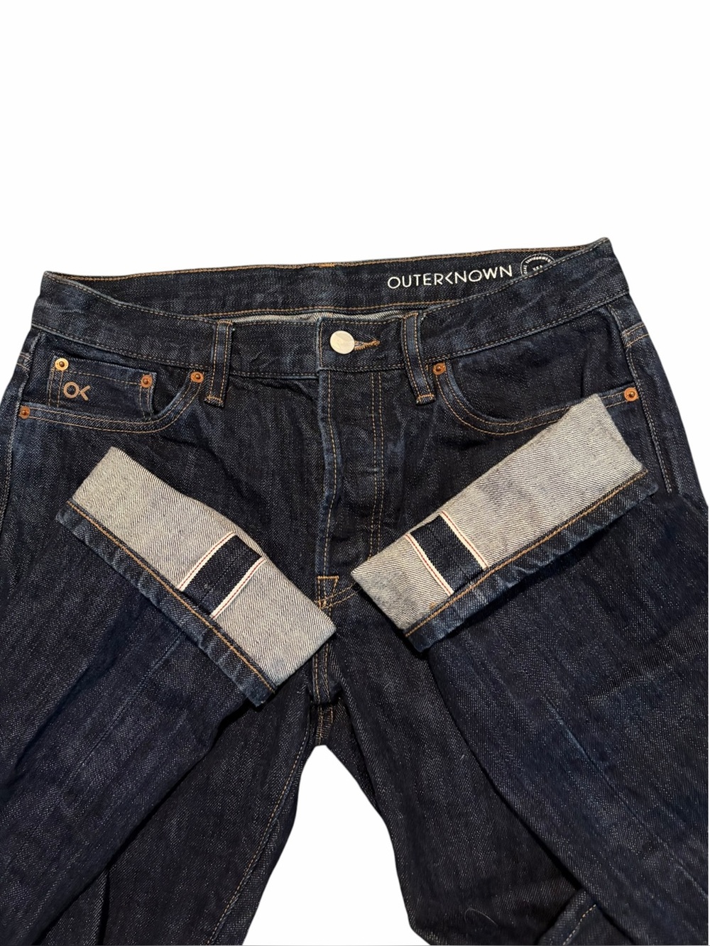 Outerknown Selvedge Jeans Men Local Straight Fit Dark Wash 31x34
